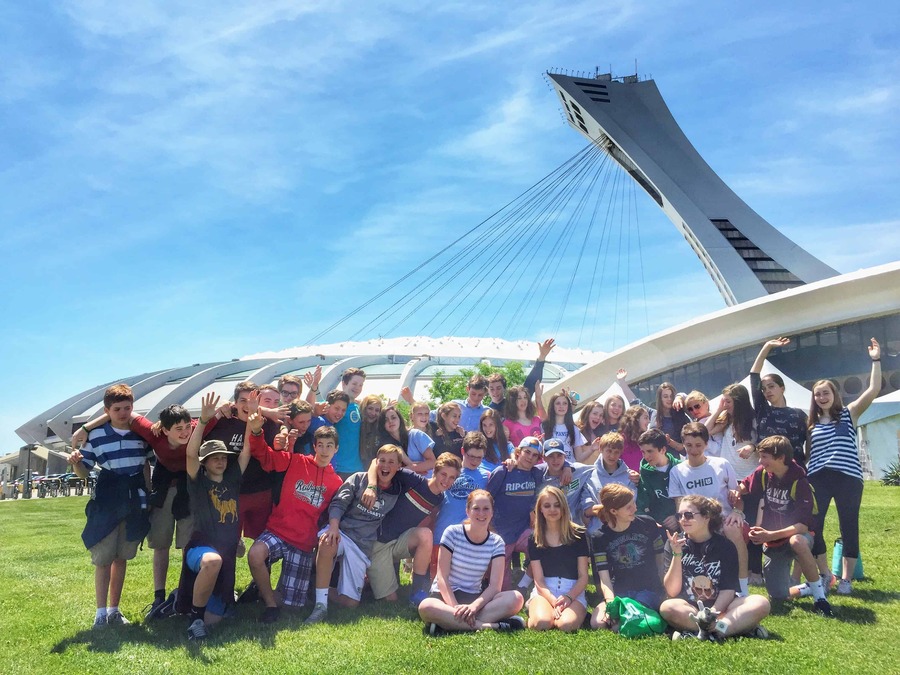 Students on a French immersion trip to Montreal