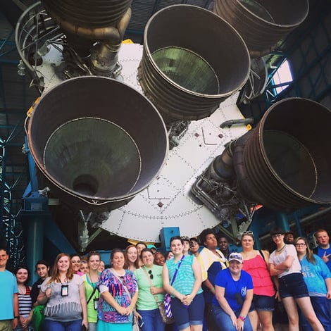 staurn V rocket at the Kennedy space center in florida