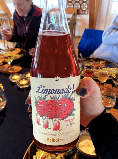 Lemonade bottle in Balestrand, Norway at lunch