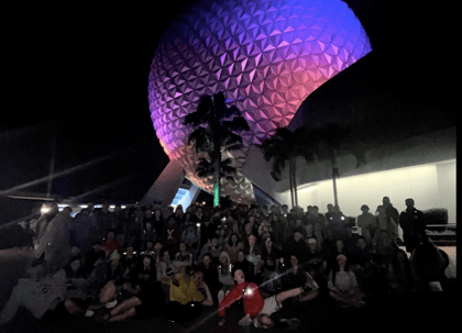 Students at EPCOT in Orlando, Florida.