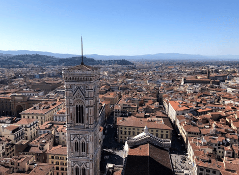 View from above of Florence, Italy.
