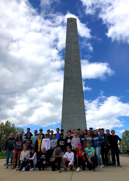 Students at Bunker Hill in Boston, Massachusetts