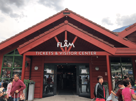 Front of Flam, Norway visitors center. 