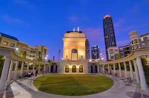 Millennium Gate at Atlantic Station in Midtown Atlanta, Georgia, USA.