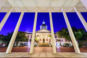 Tallahassee, Florida, USA at the historic Florida State Capitol Building.