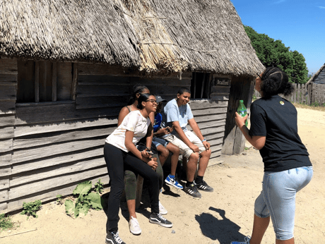 Students at the Plimoth Patuxet