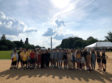Students on the National Mall in Washington, D.C.