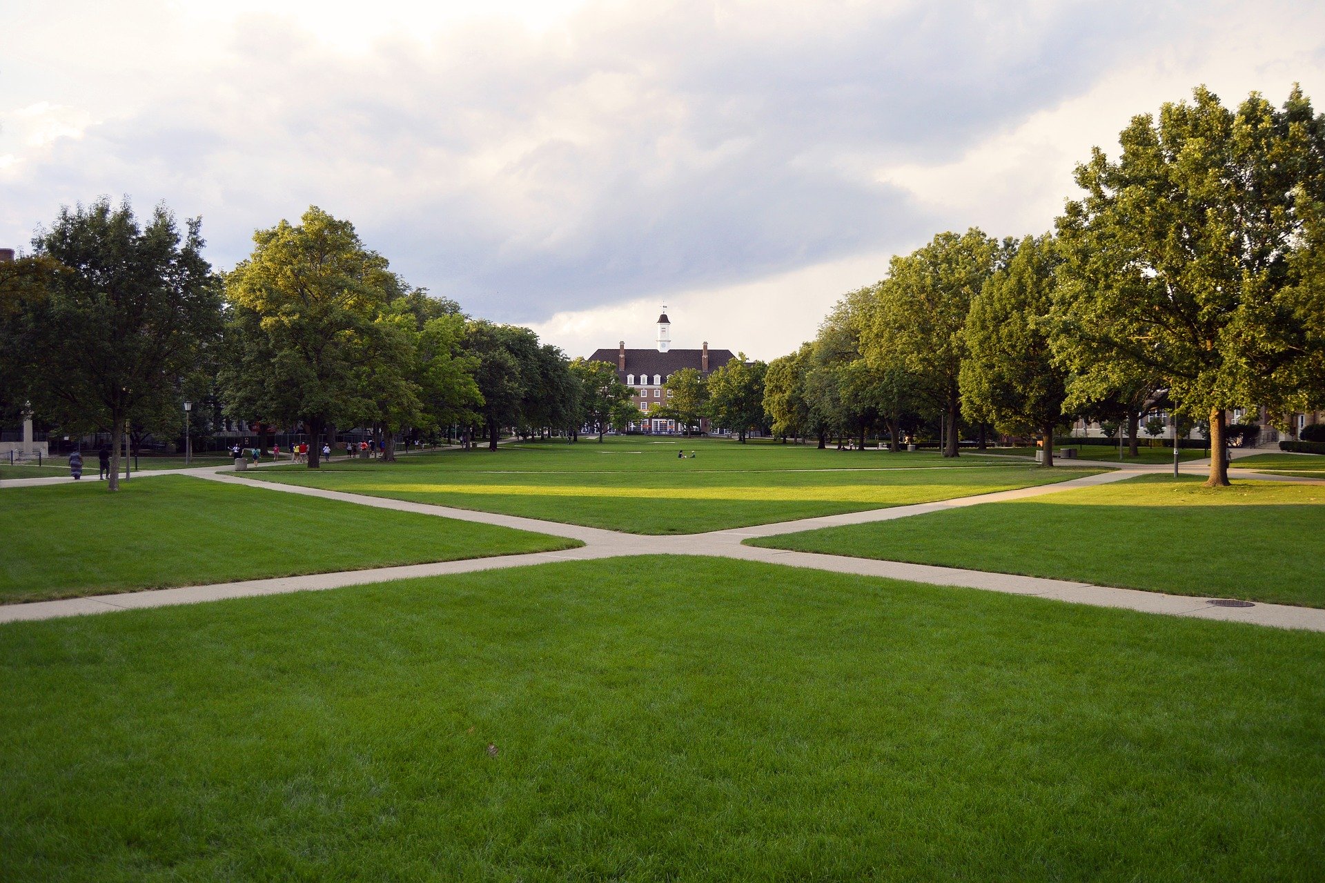 University of Illinois rolling green.
