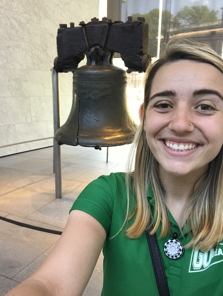 Michaela at the Liberty Bell