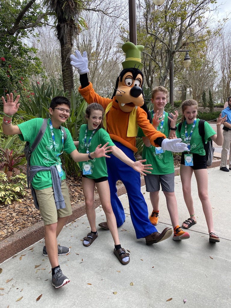 Students on a school trip to Orlando Florida