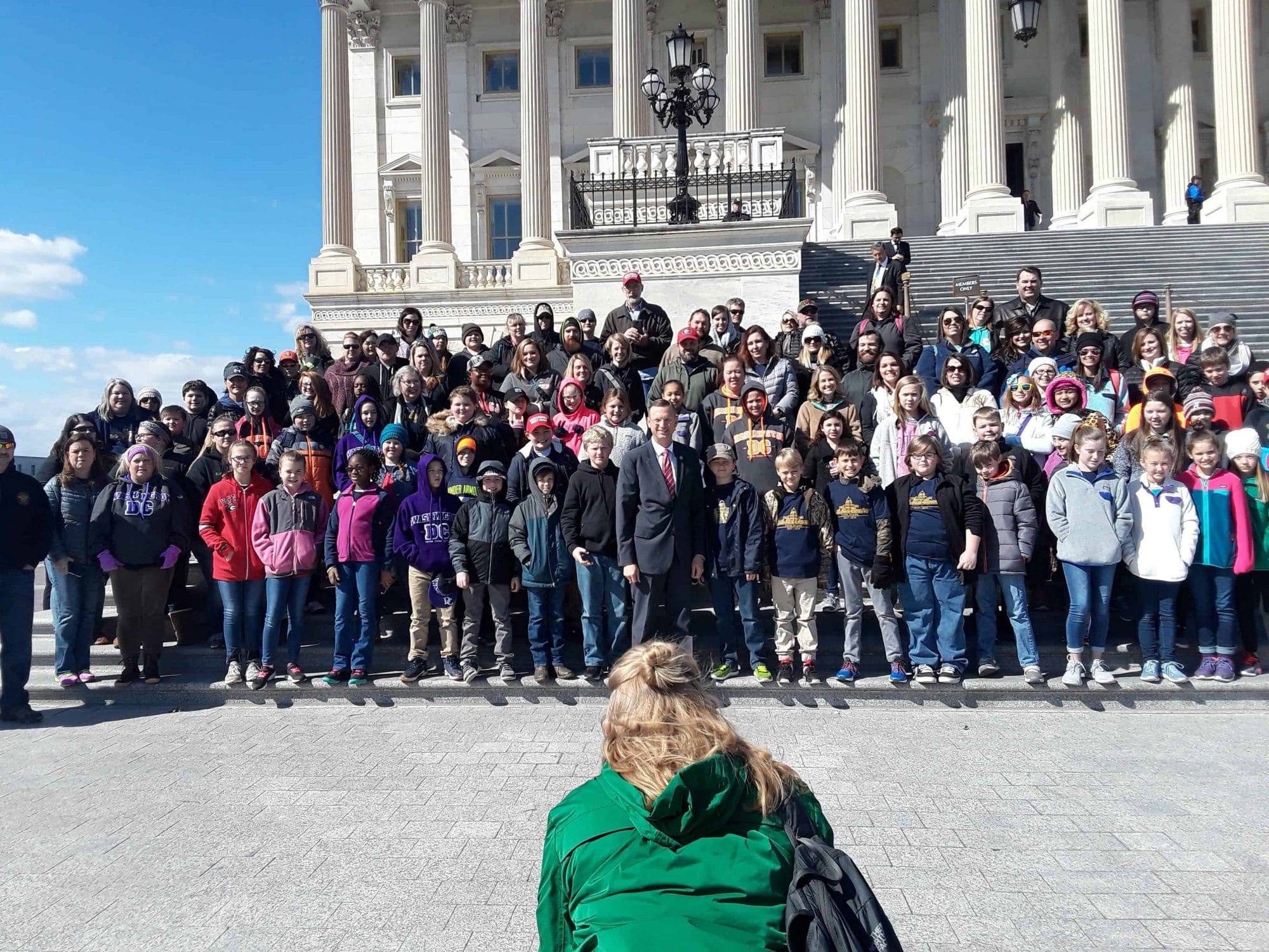 Meeting Rep Lewis on the steps of the US Capitol
