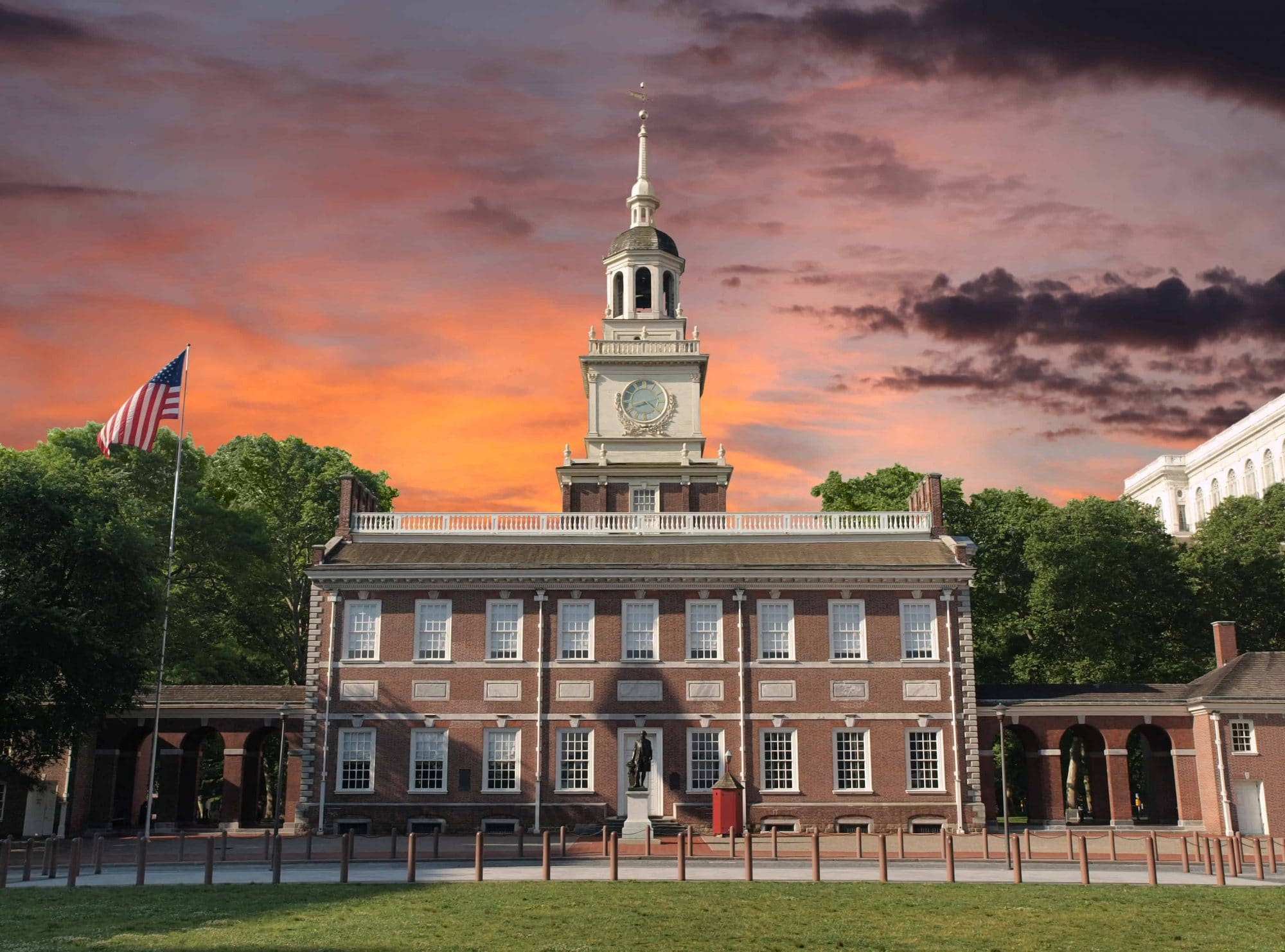 Independence Hall Philadelphia Sunset