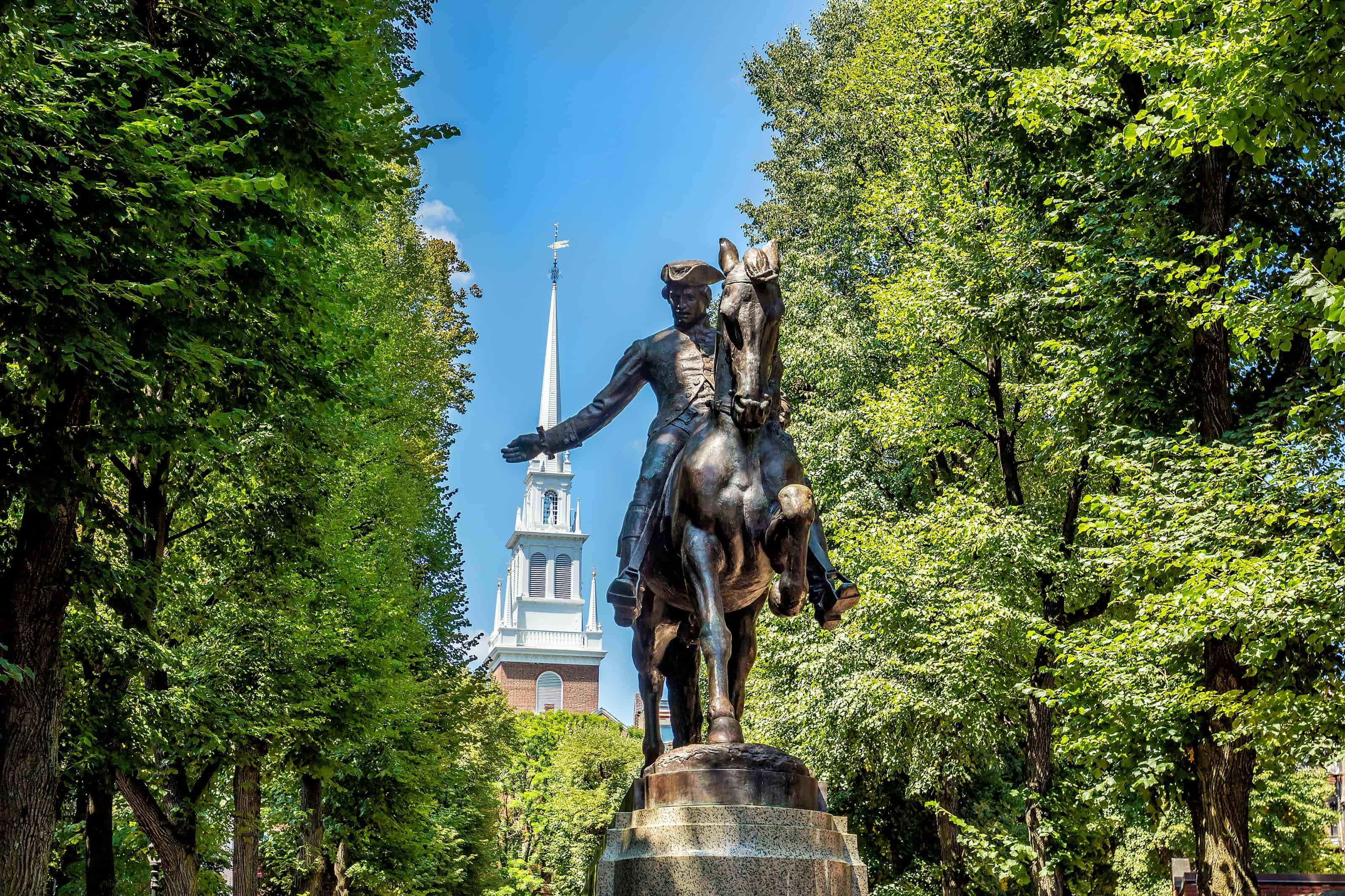 Paul Revere Statue in Boston, Massachusetts