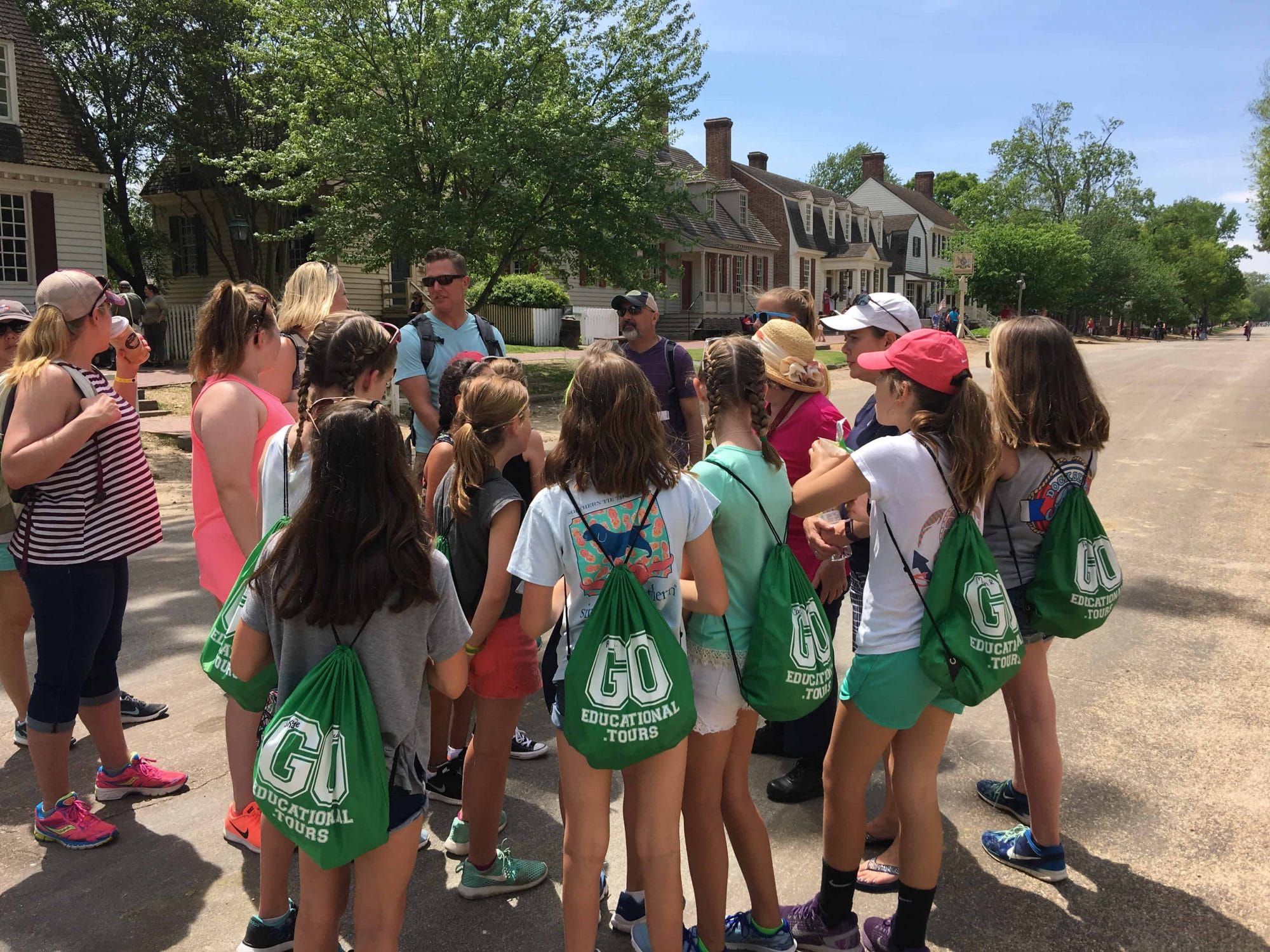 Students at Colonial Williamsburg