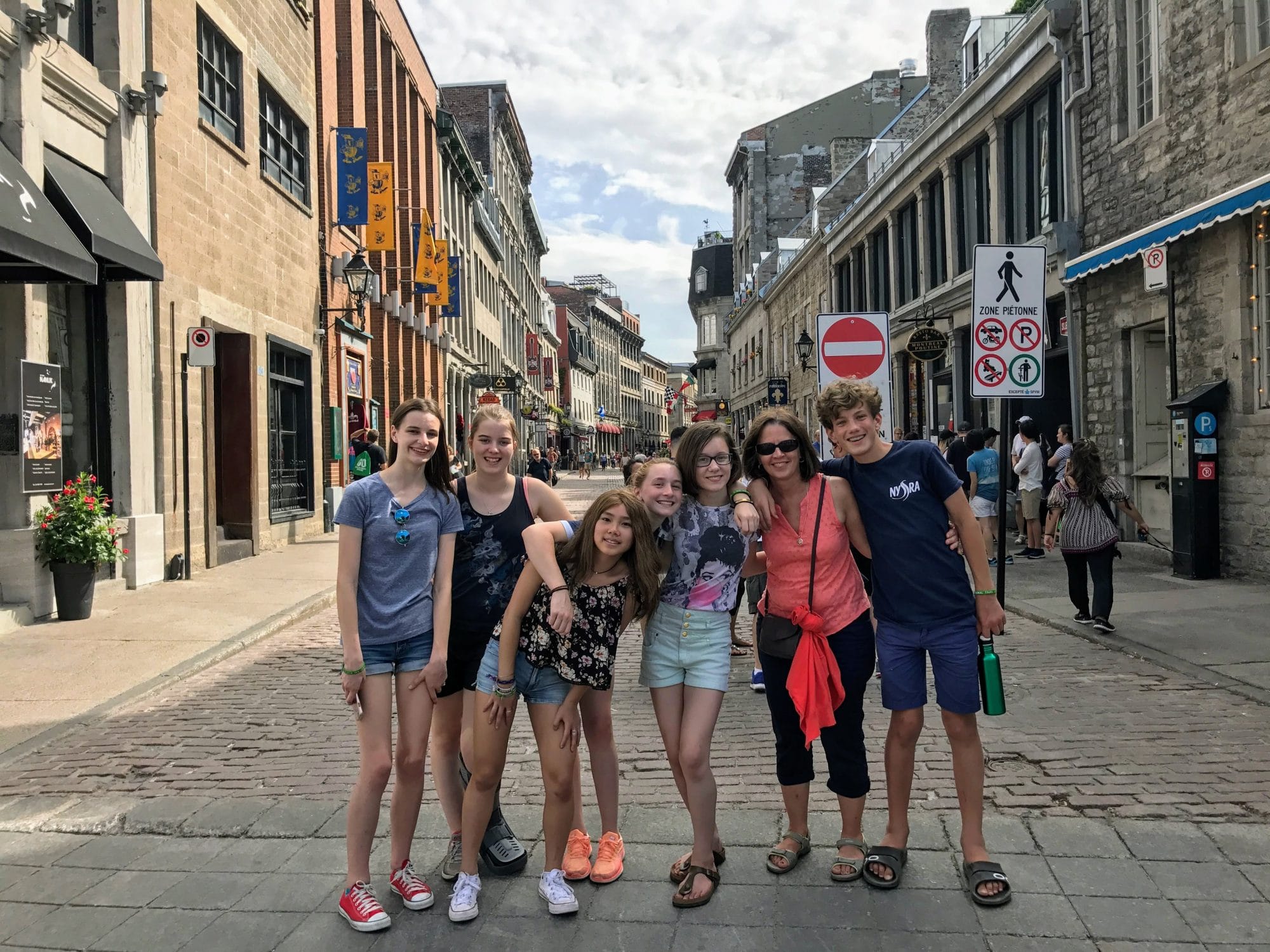 Students in Old Montreal