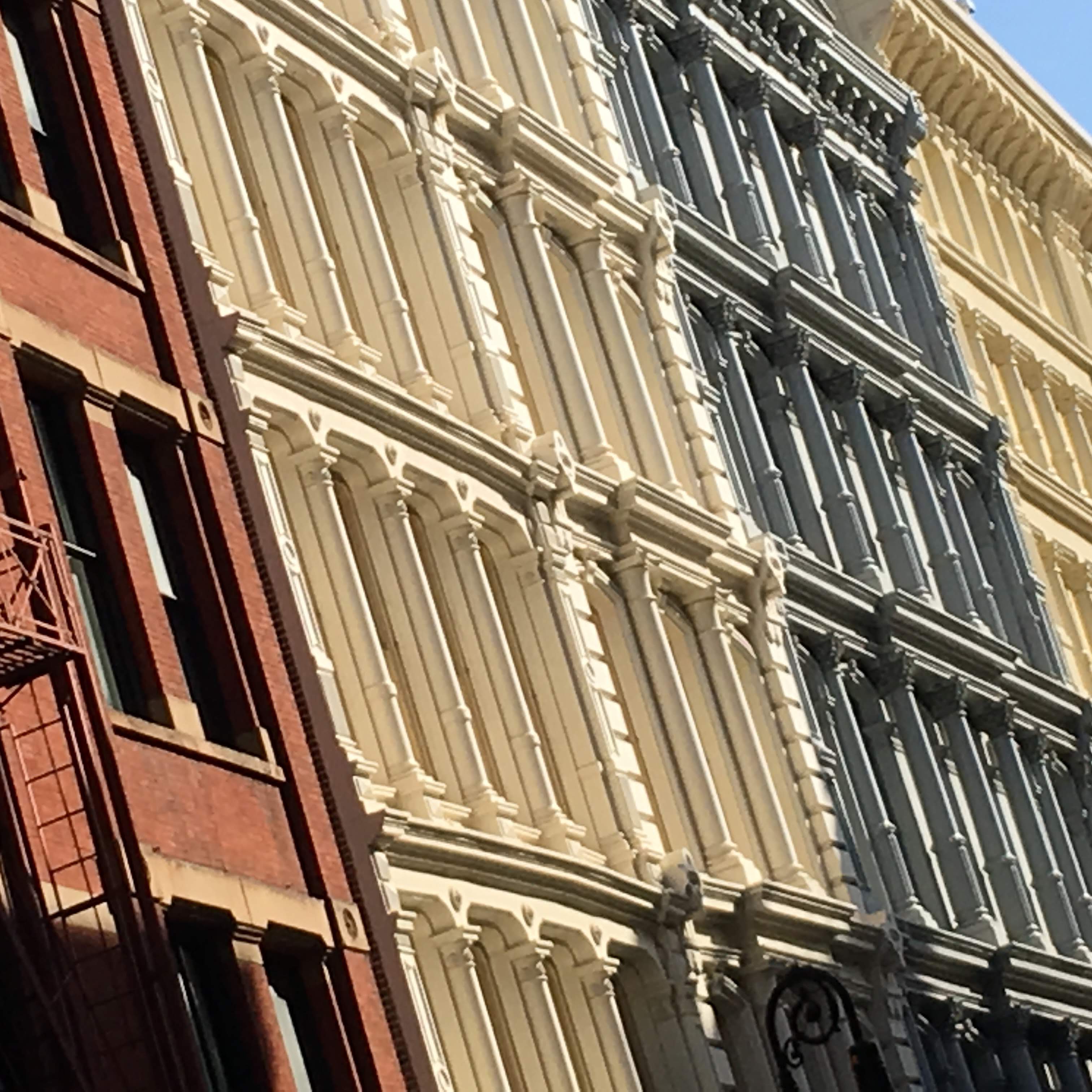 Cast iron building in SoHo New York City