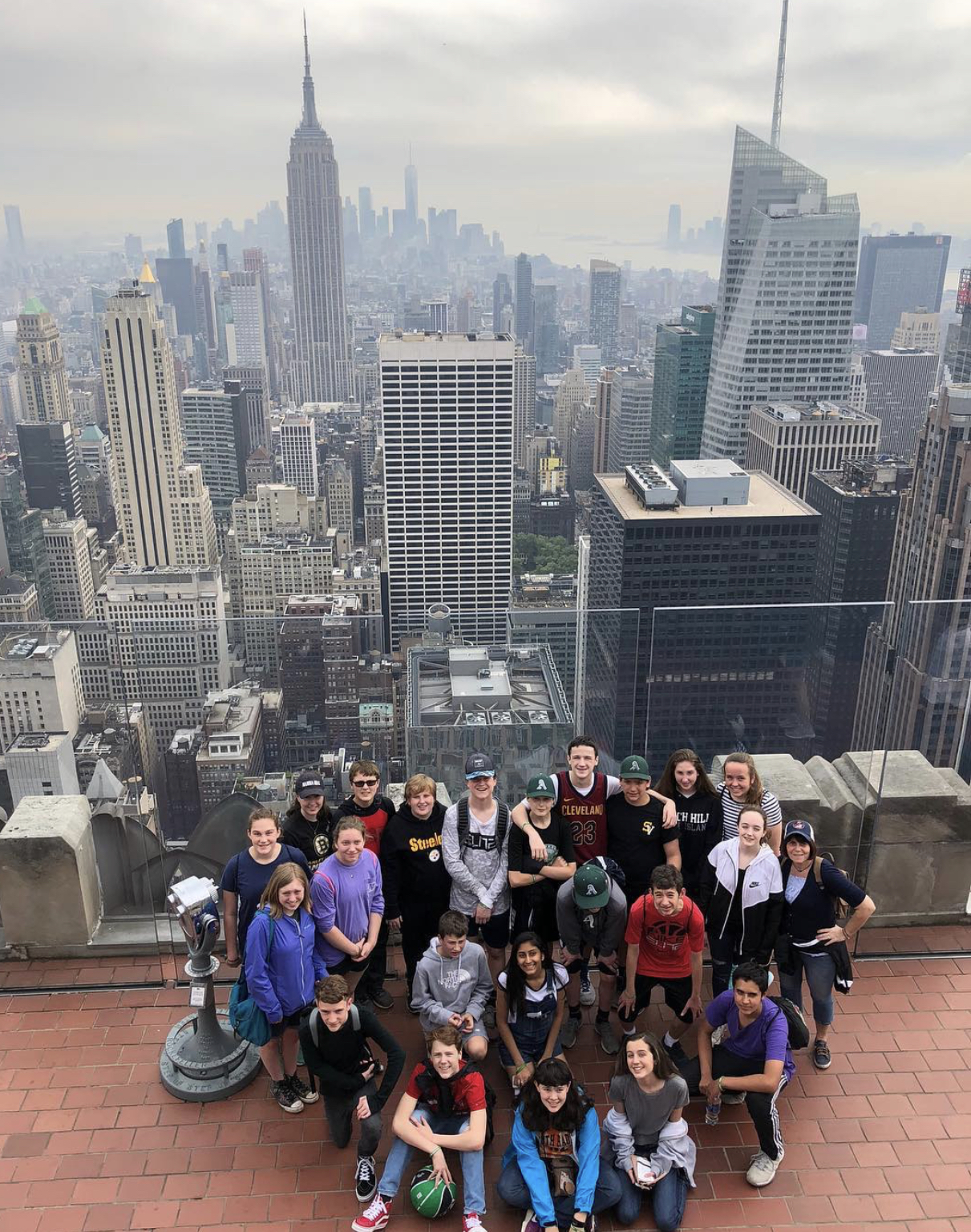 Students observing NYC. 