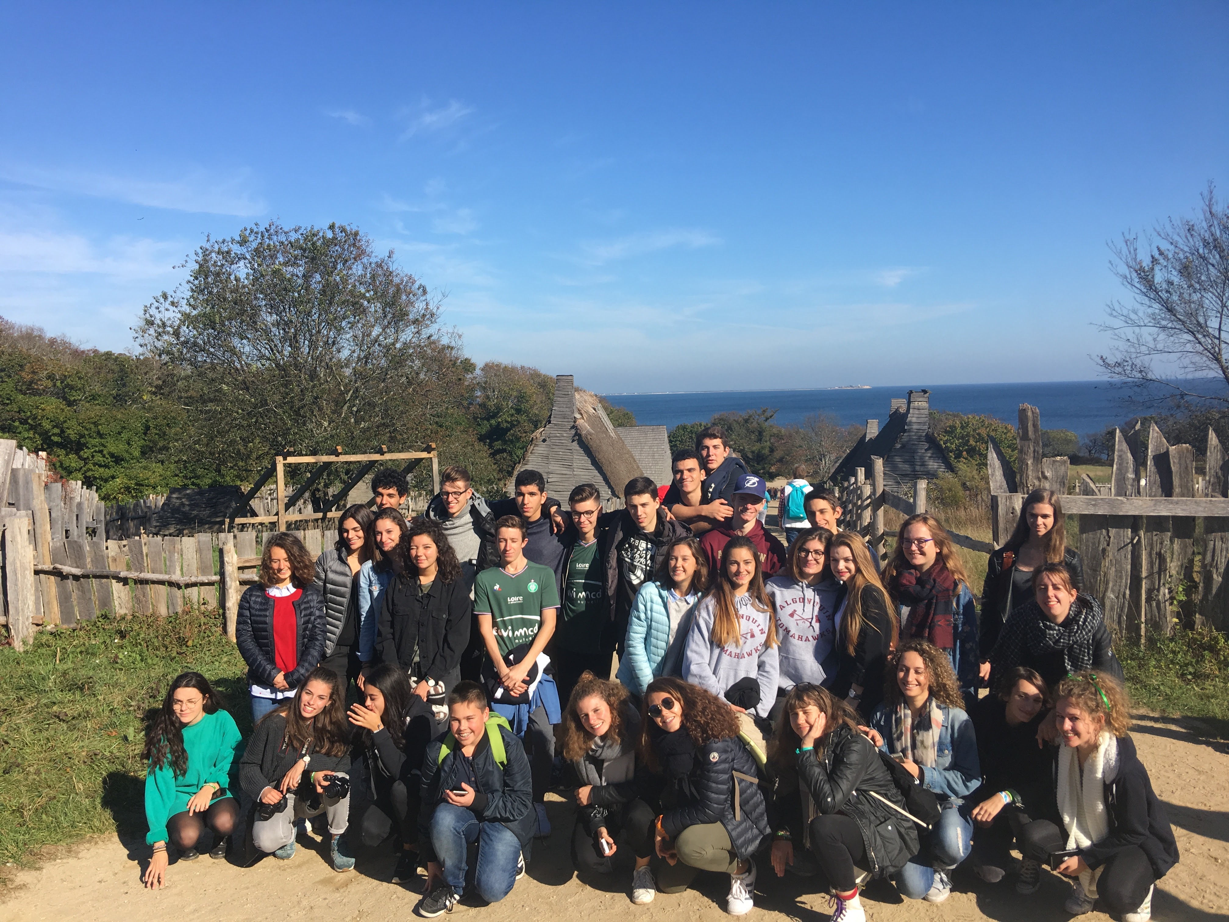 Students at Plimoth Plantation with GO Educational Tours. 