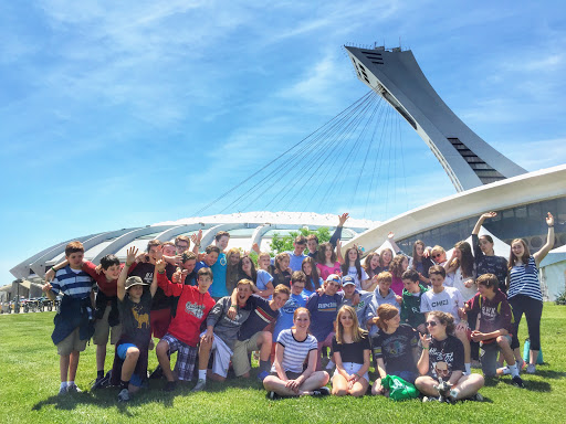 Student group on a class trip to Montreal