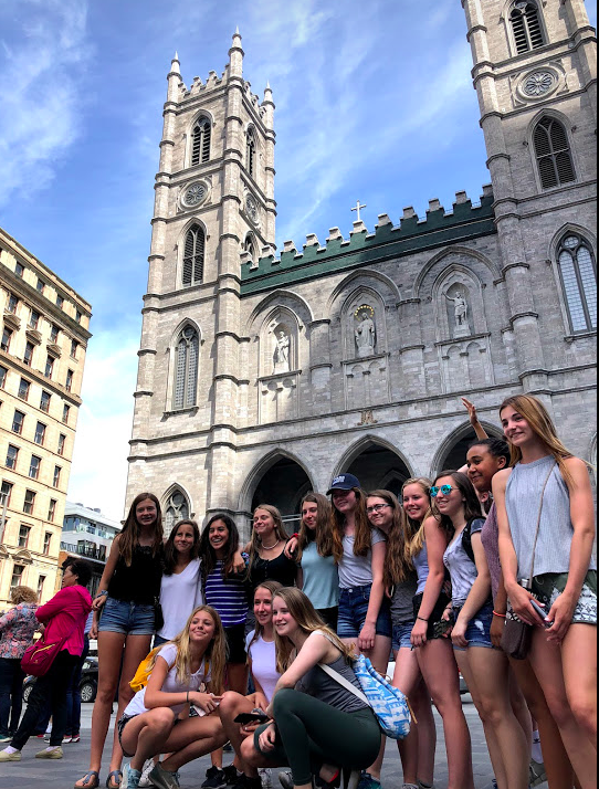 Students at Notre Dame in Montreal, Canada 
