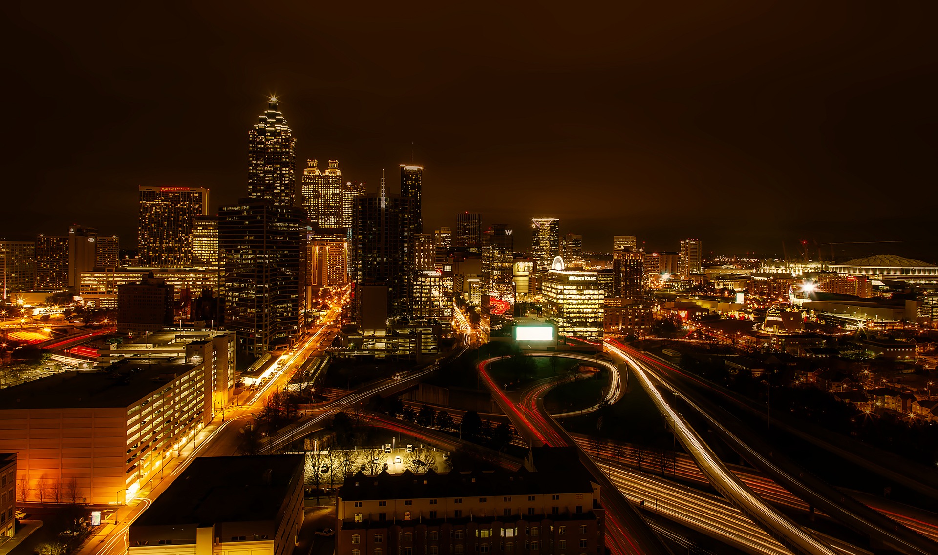 Long exposure photo of Atlanta, Georgia