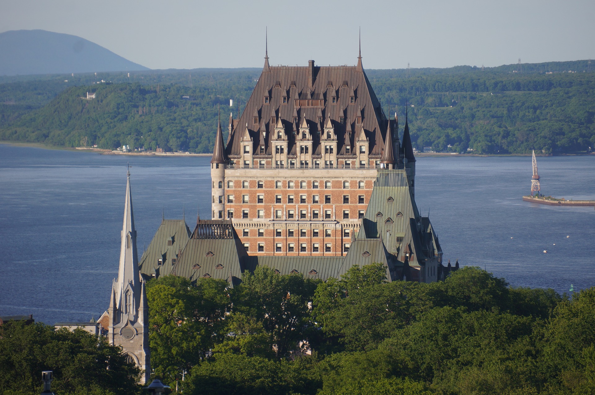 chateau frontenac with the new copper roof